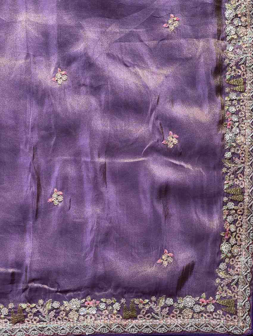 Fancy nylon tissue crepe sarees by Arhas Couture