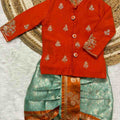 Semi Kanjivaram family outfit – colour 2 – Arhas Couture
