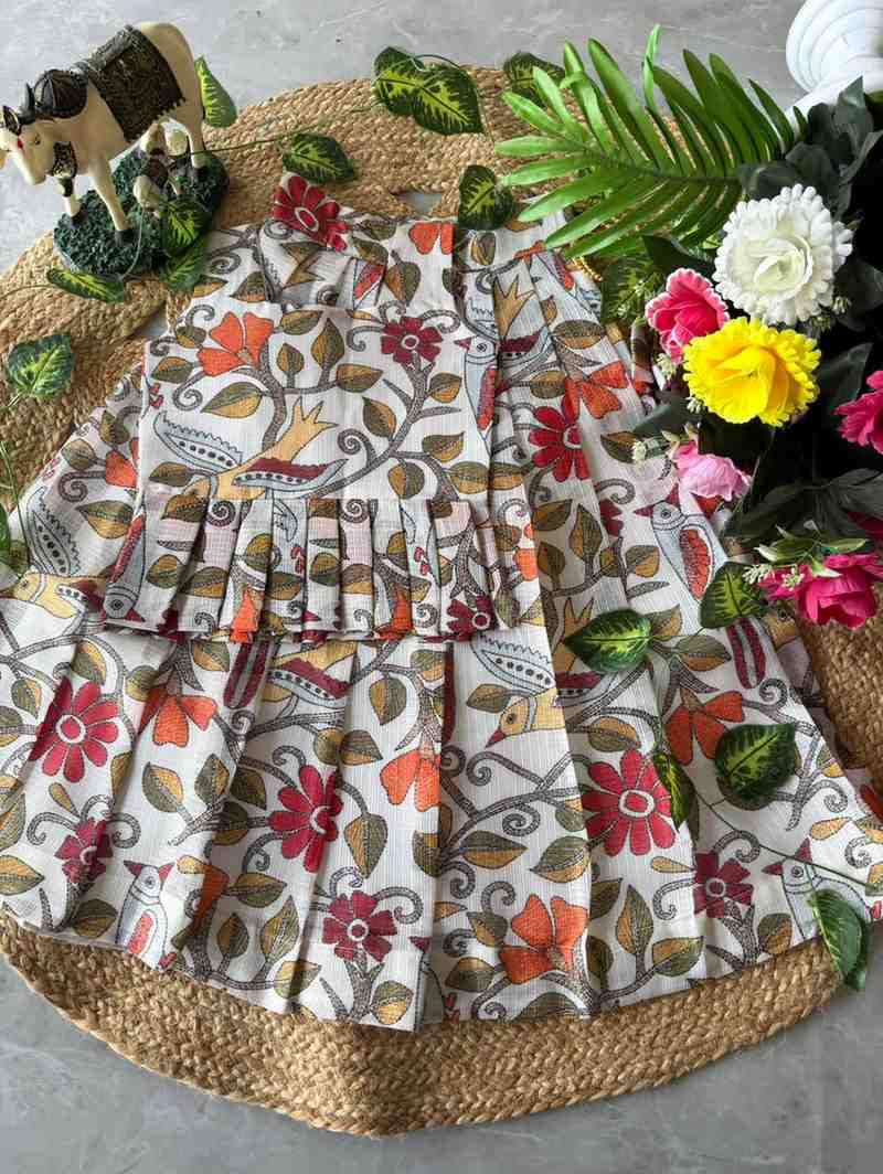 Kid's Kota Kalamkari Lehenga