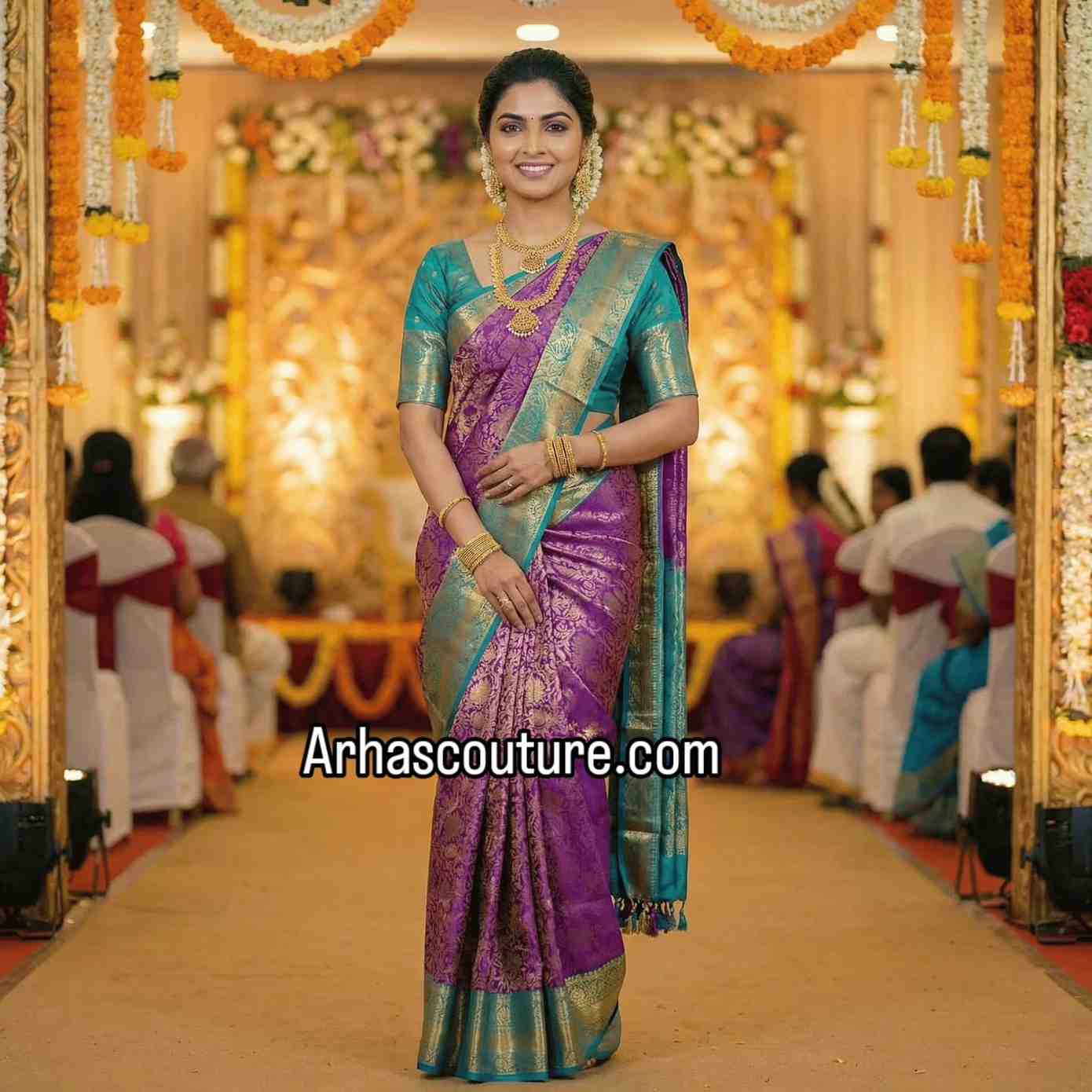 Semi Kanchi pattu outfit – colour 1 – Arhas Couture