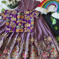 Kids Rangoli crush lehengas by Arhas Couture