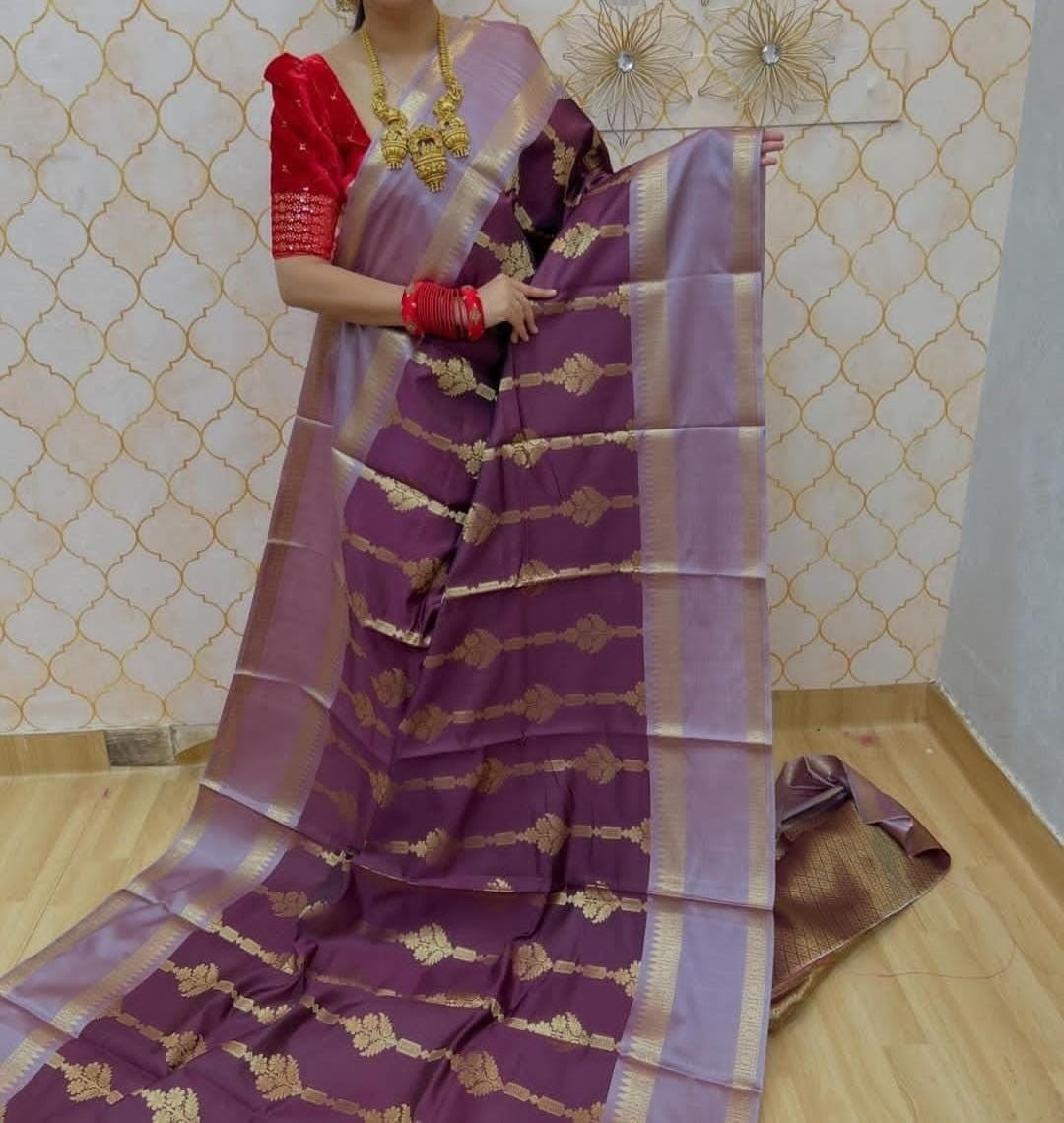 Banarasi Semi Katan Silk Sarees