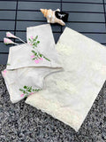 Fancy Chanderi cotton saree with embroidery and cutwork border – Arhas Couture