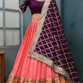 Fancy Paithani Kota checks lehengas by Arhas Couture