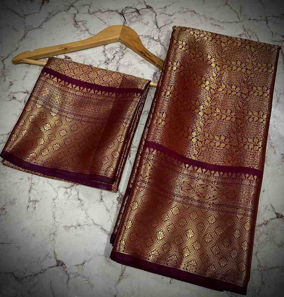 Fancy Banarasi tissue saree – colour 1 – Arhas Couture