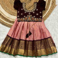Soft semi Kanchi family outfits by Arhas Couture