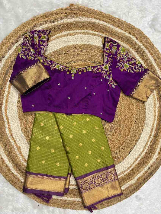 Soft semi Kanchi family outfit – colour 2 – Arhas Couture