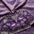 Fancy nylon tissue crepe saree – colour 1 – Arhas Couture