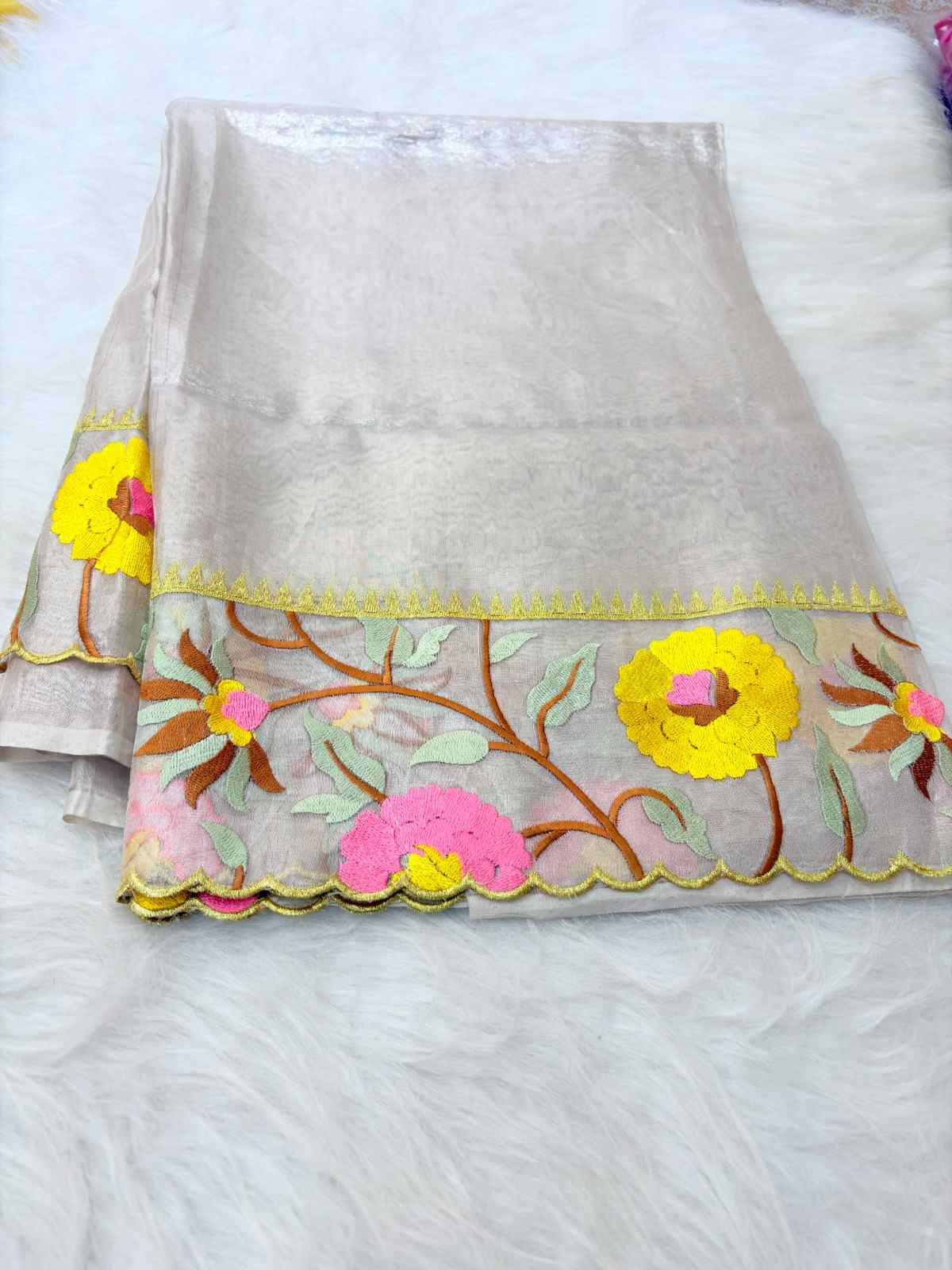 Embroidery Tissue Silk Sarees