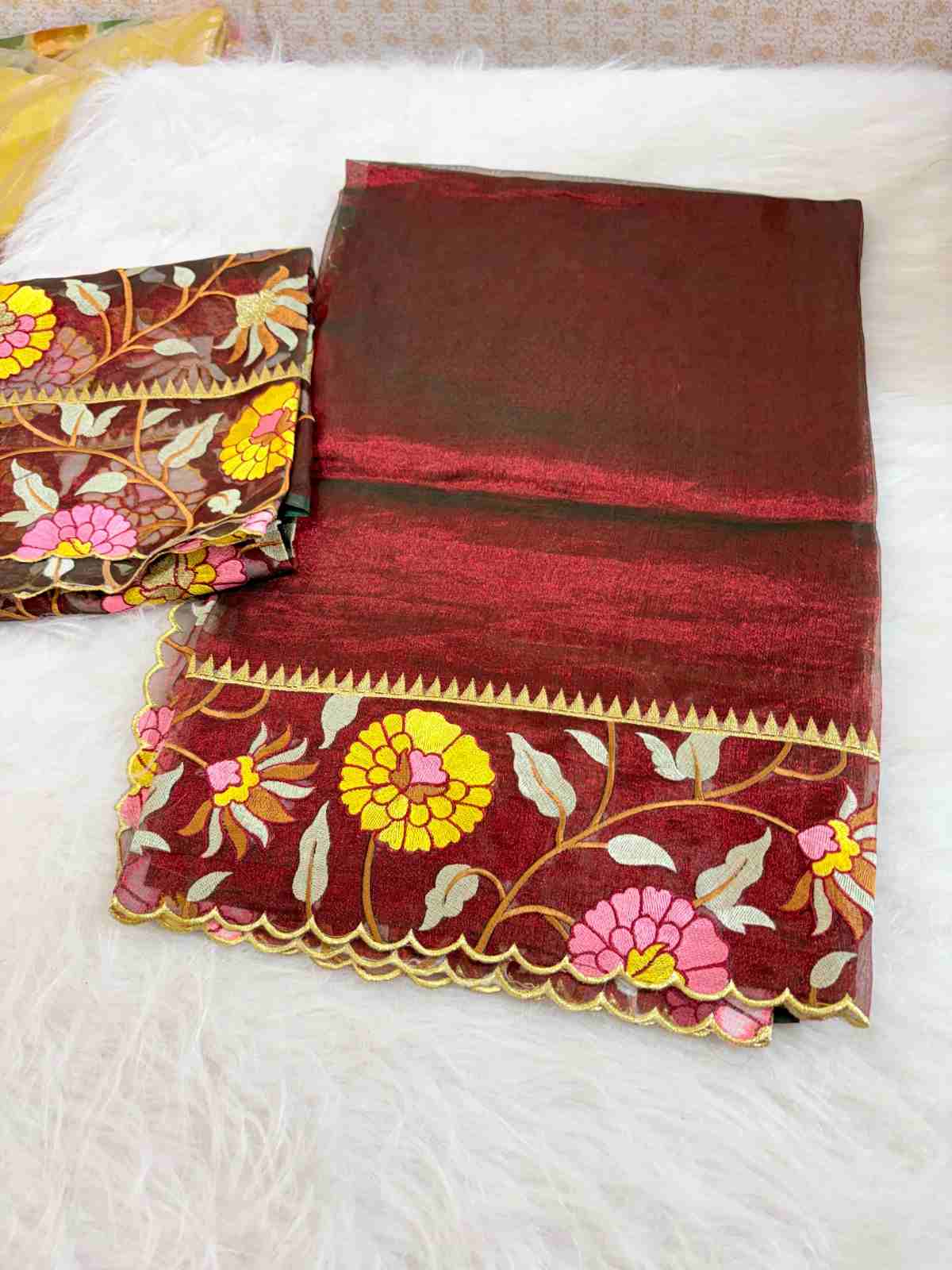 Embroidery Tissue Silk Sarees