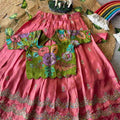 Kid's Viscose Tissue Lehangas