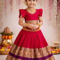 Kids Narayanpet silk lehenga – 5 colours – 1 to 15 years – Arhas Couture