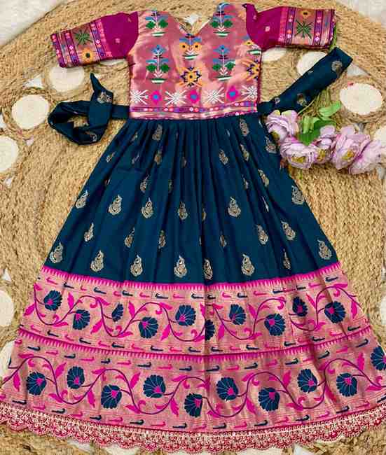Kid's Paithani Soft Silk Lehengas