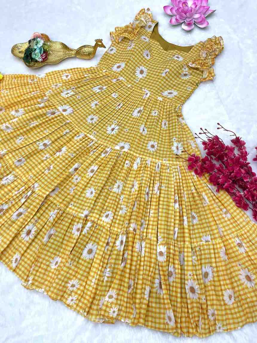 Fancy Cambric cotton gown – colour 2 – Arhas Couture