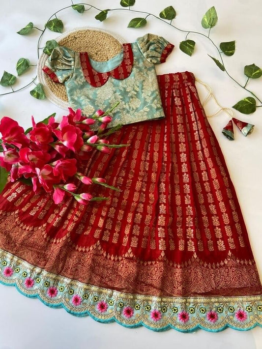 Russian Silk Lehangas
