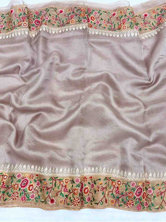 Fancy tissue organza saree – colour 2 – Arhas Couture