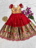 Kid's Paithani Silk Lehengas