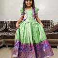 Kid's Kanjeevaram Silk Gowns