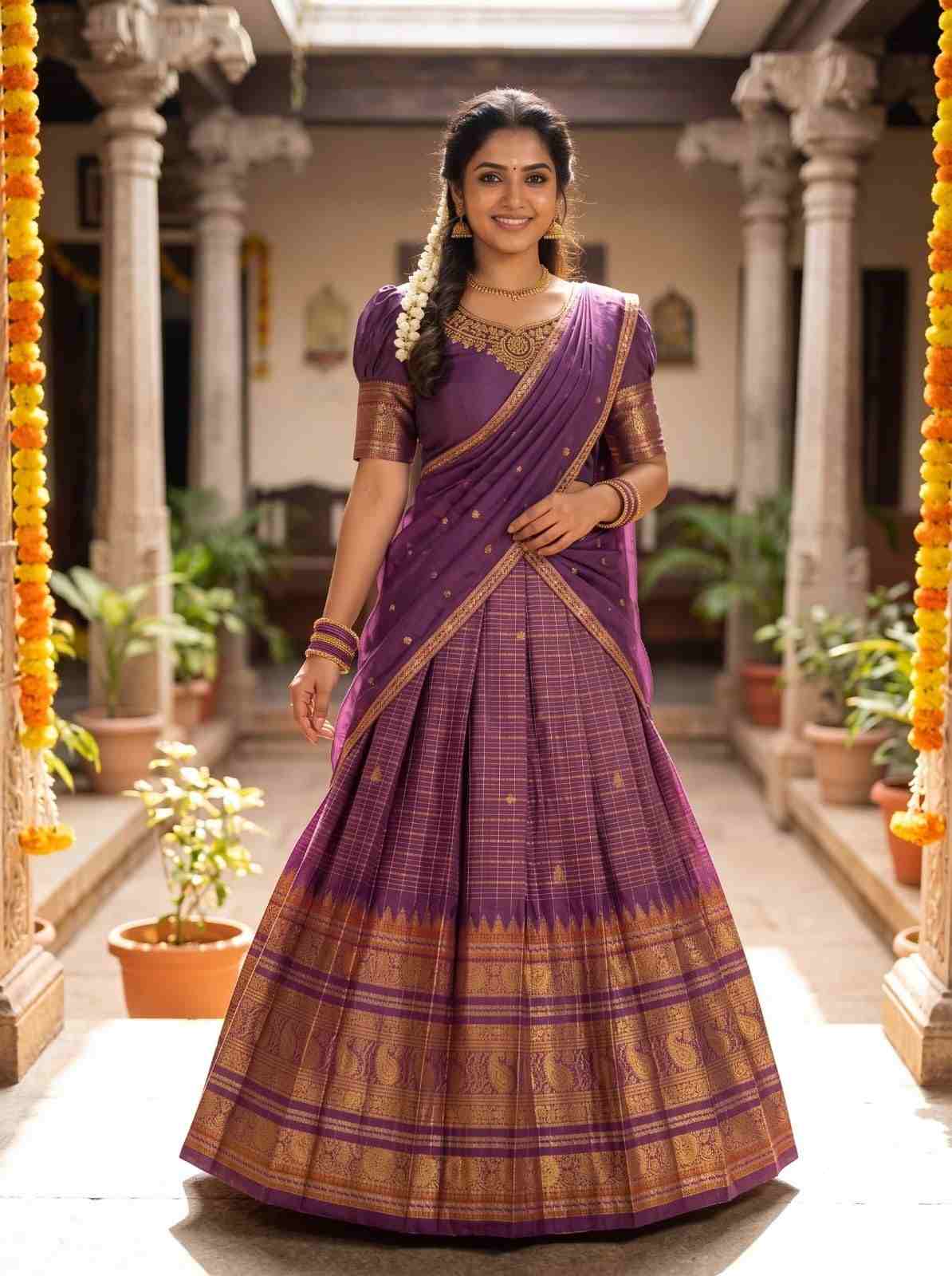 Gold Zari Silk Family Outfits
