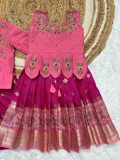 Kid's Banarasi Silk Family Outfits