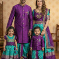 Banarasi silk family outfit – boys, girls, men and Mom – Arhas Couture