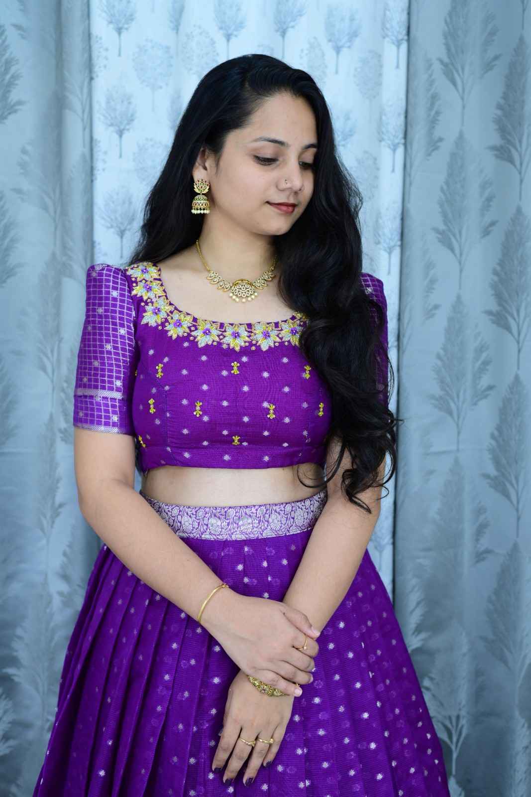 Banarasi Silk Maggam Work Lehenga