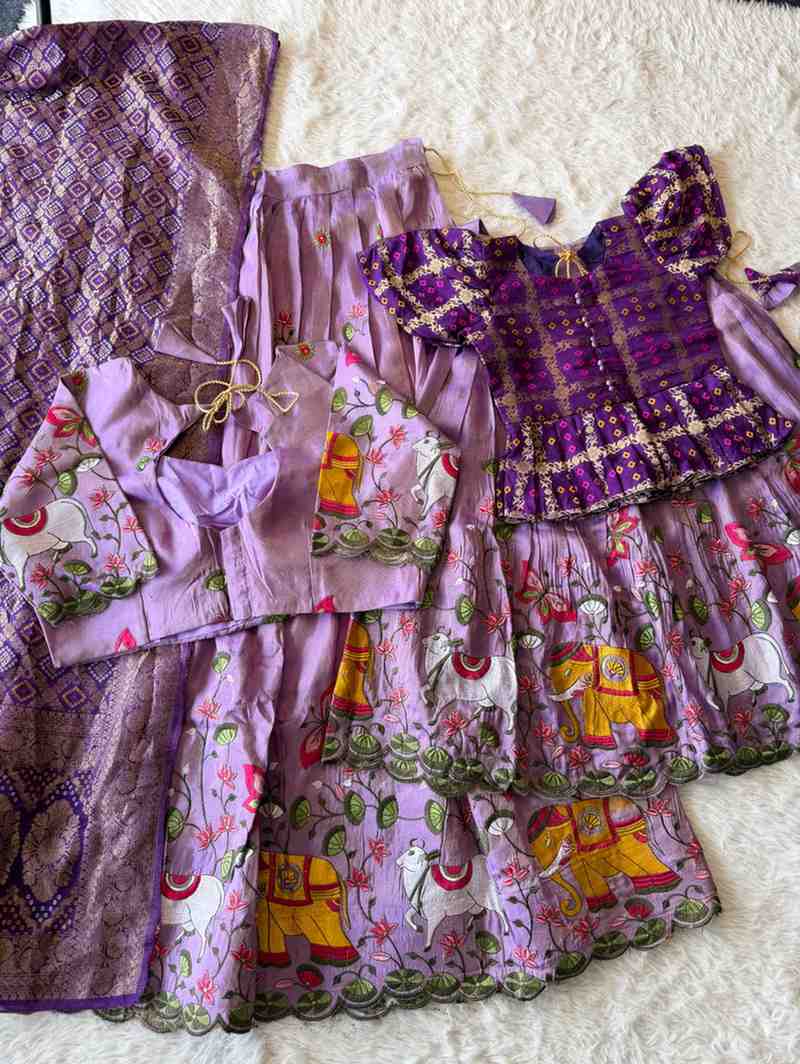 Viscose tissue family outfit – purple – Arhas Couture