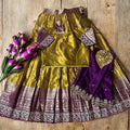 Kid's Shimmer Silk Lehengas
