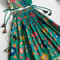 Kids silk blend lehenga – royal blue – Arhas Couture
