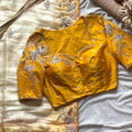 Fancy space silk crush saree – colour 1 – Arhas Couture