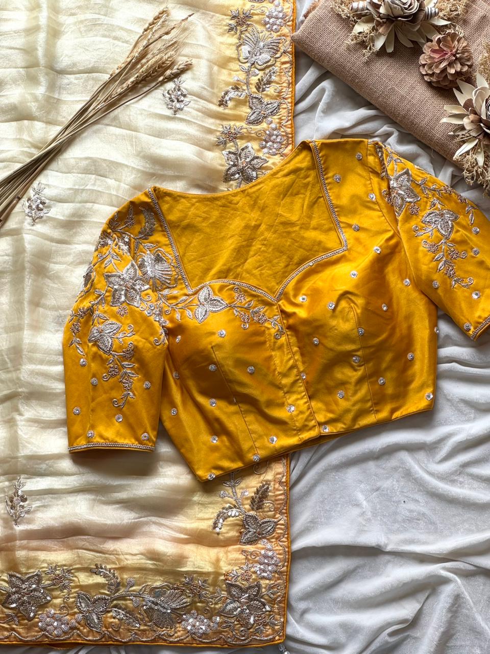 Fancy space silk crush saree – colour 1 – Arhas Couture