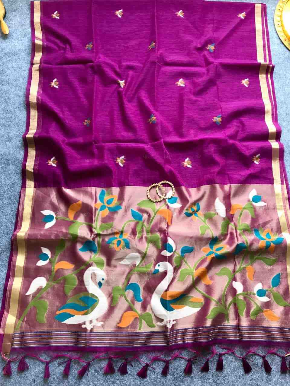 Fancy Muslin linen Jamdani sarees by Arhas Couture