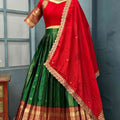 Fancy Kanjivaram silk lehenga – colour view – Arhas Couture