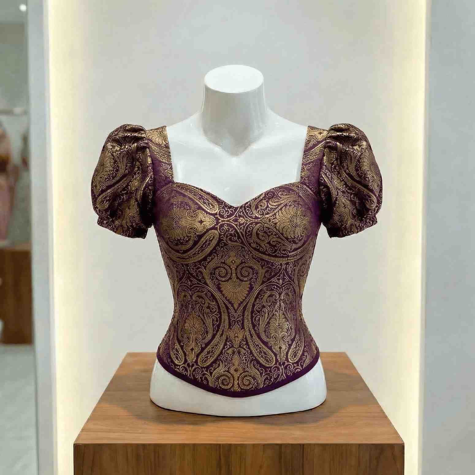 Fancy Banarasi corset blouse – Arhas Couture