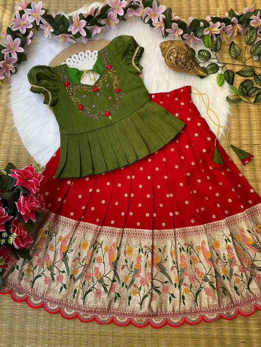 Kid's Russian Dola Silk Lehengas