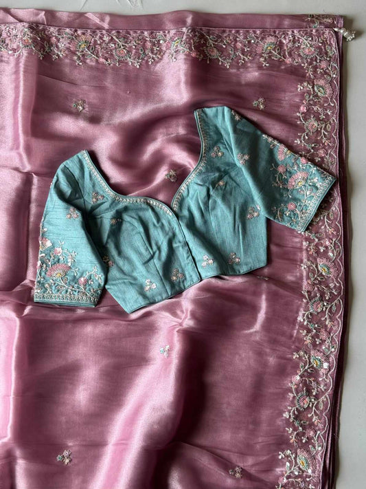 Tissue Silk Work Saree