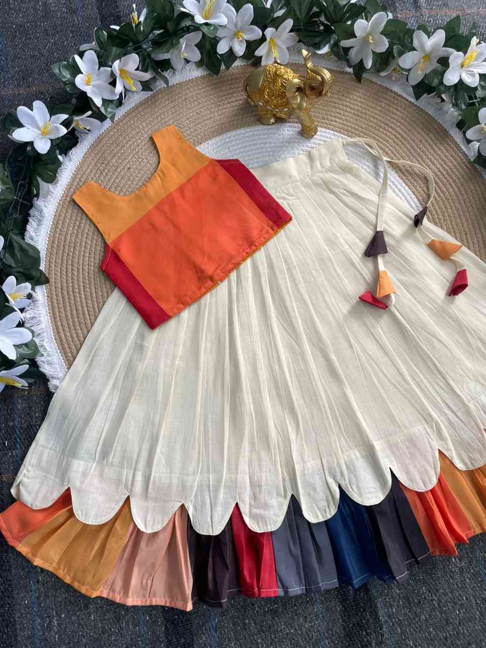 Kids cotton lehenga – colour view – Arhas Couture