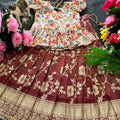 Kid's Tissue Silk Lehenga