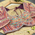Ajrakh Print Chinnon Saree
