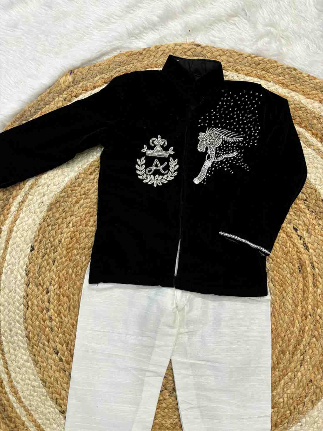 Kid's Velvet Kurta Set