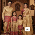 AC's tissue family outfit – Patola design – girls, boys and men – Arhas Couture
