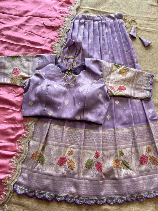 Viscose Tissue Silk Lehengas