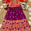 Kid's Paithani Soft Silk Lehengas