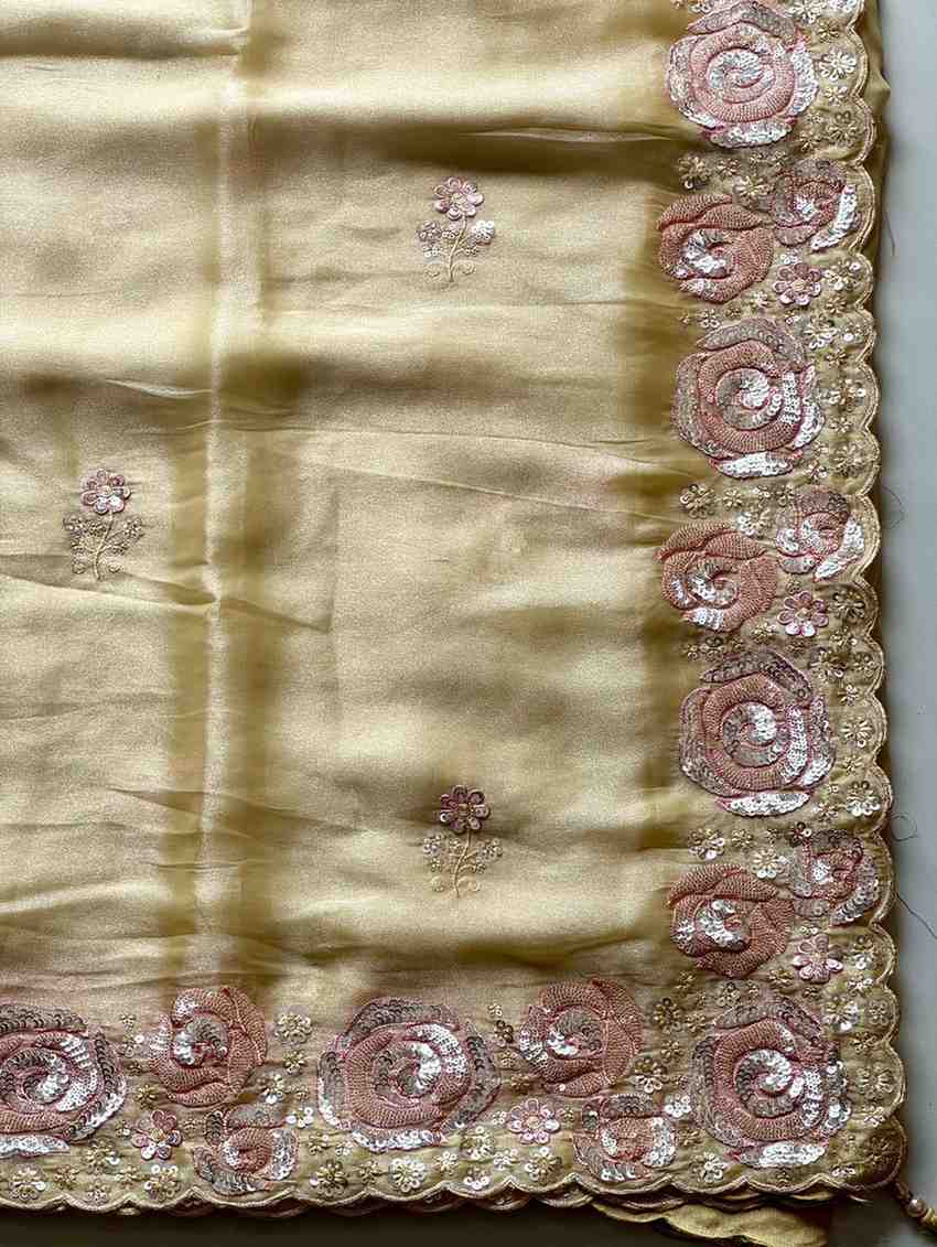 Fancy space silk coding work sarees by Arhas Couture
