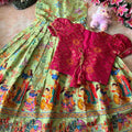 Kids natural crepe Kalamkari gowns by Arhas Couture