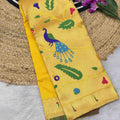Fancy soft Paithani silk saree with Meenakari jaal and brocade pallu – Arhas Couture