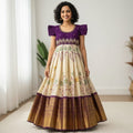 Semi Kanchi family outfit – blue – Arhas Couture