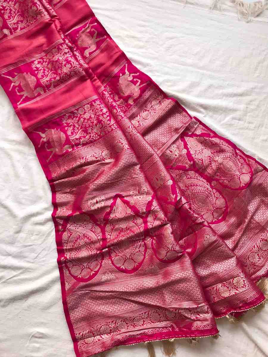Fancy Banarasi Dola tissue saree – colour 2 – Arhas Couture