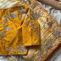 Fancy space silk crush sarees by Arhas Couture