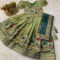 Kid's Tissue Paithani Silk Lehengas